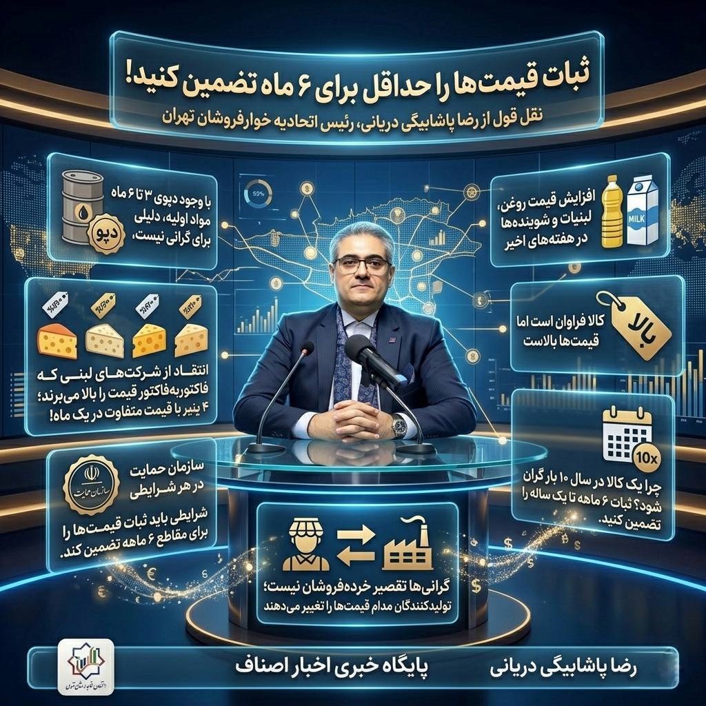 ثبات قیمتها را حداقل برای ۶ ماه تضمین کنید